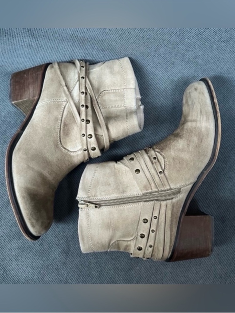 Blazin Roxx western booties boots distressed Sz 6.5